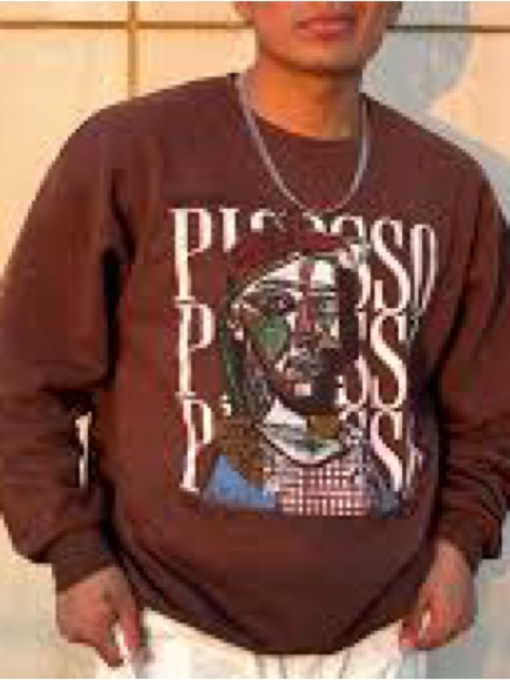 Bowery Men's Brown Picasso Sweatshirt | Men's LArge